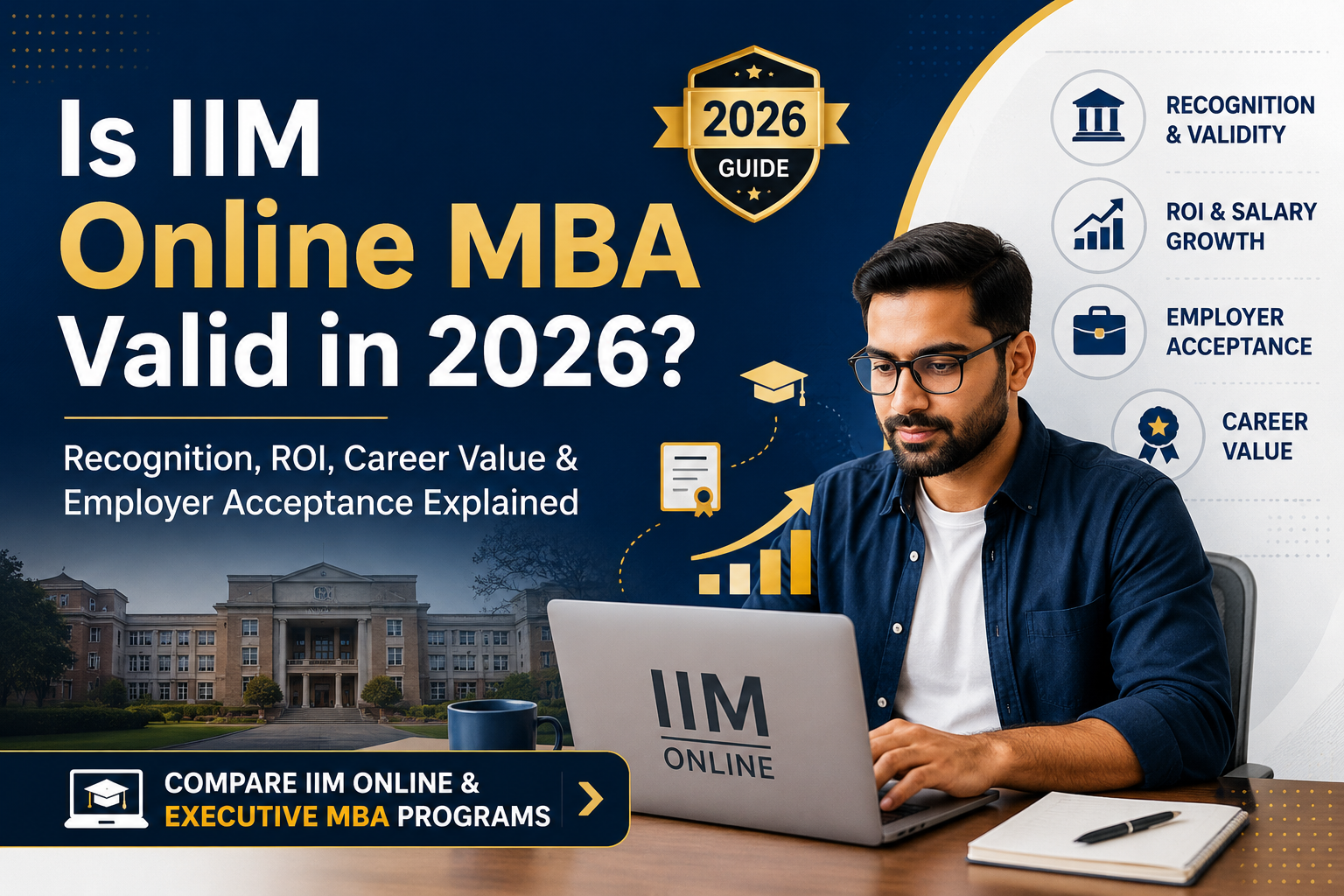 Is IIM Online MBA Valid? Recognition, ROI & Worth It Analysis 2026